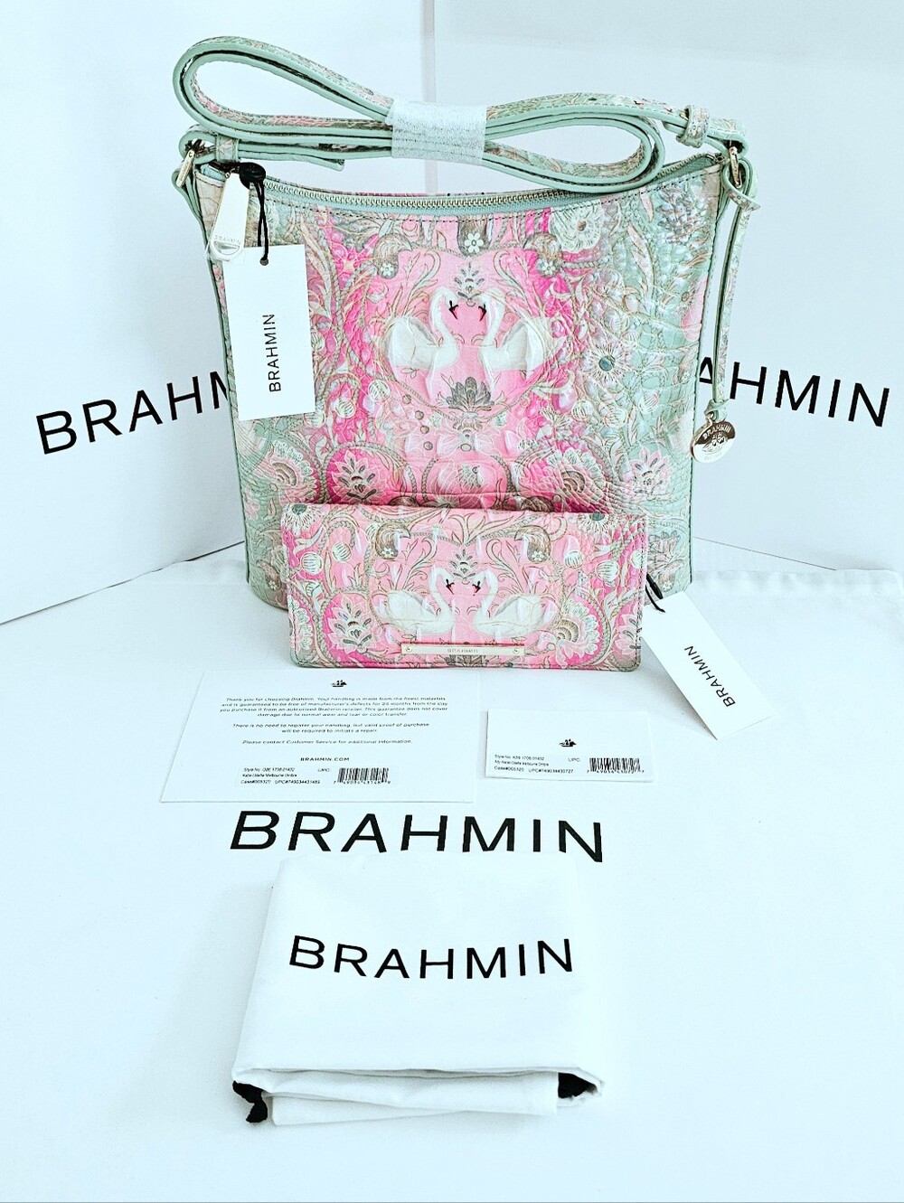 NWT Brahmin ODETTE OMBRE Katie w/Ady Wallet